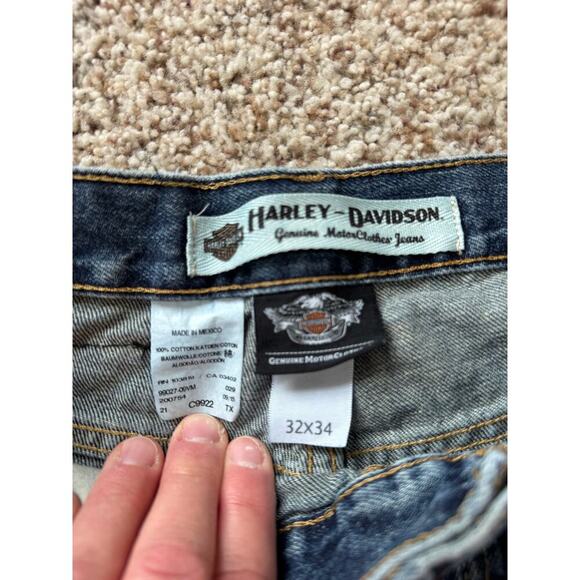 Harley Davidson Blue Jeans, 32x34, relaxed fit; Denim - Picture 3 of 9